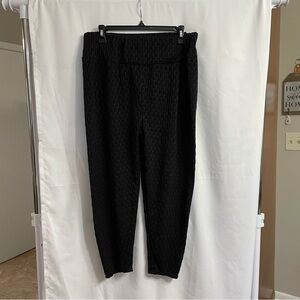 NY Invasion Women’s 3X Cropped Black Leggings Yoga Performance Athleisure